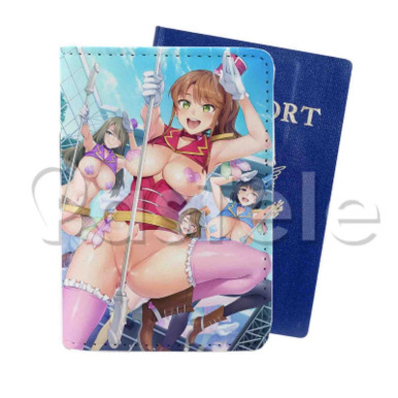 Kyonyuu Reijou MC Gakuen Custom PU Leather Passport Travel Baggage Tag Cover
