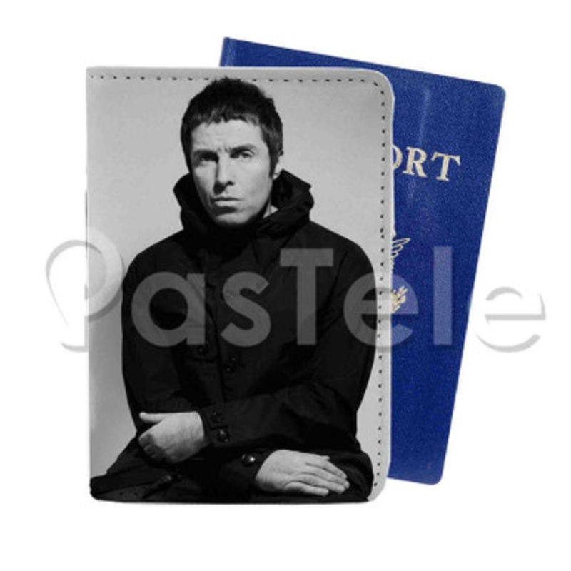 Liam Gallagher Custom PU Leather Passport Travel Baggage Tag Cover