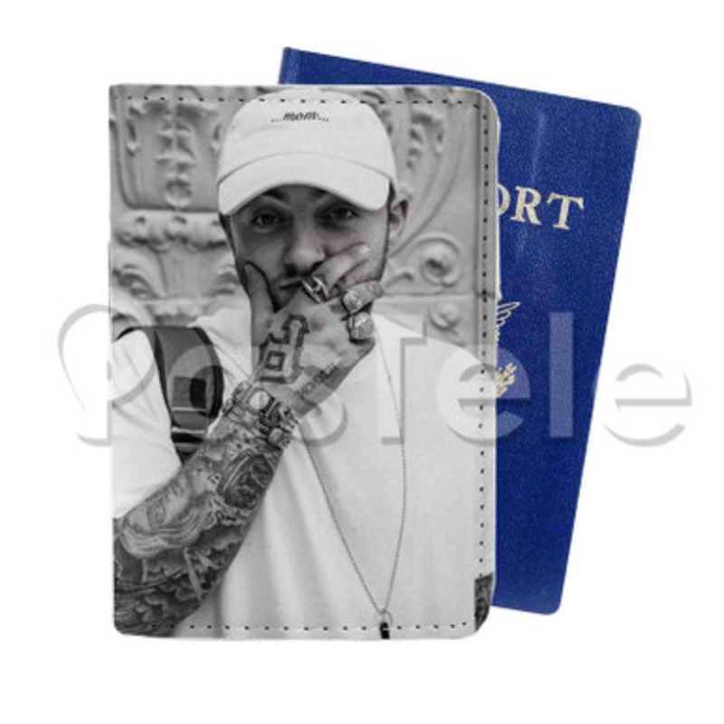 Mac Miller Custom PU Leather Passport Travel Baggage Tag Cover