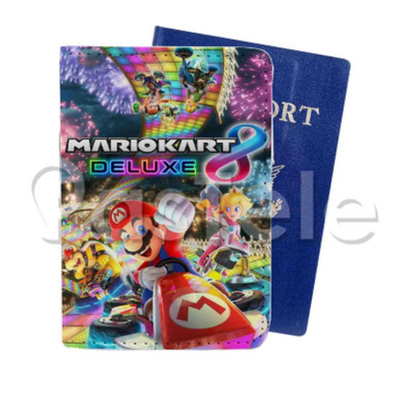 Mario Kart 8 Custom PU Leather Passport Travel Baggage Tag Cover