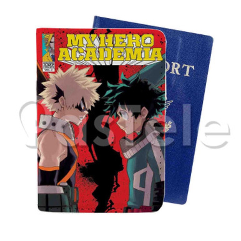 My Hero Academia Anime Custom PU Leather Passport Travel Baggage Tag Cover
