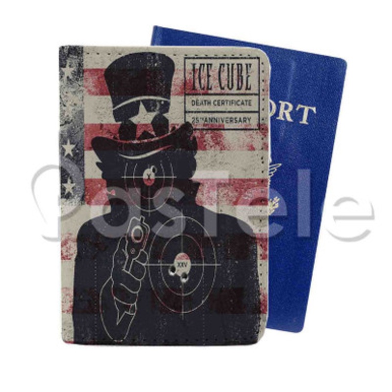 Only One Me Ice Cube Custom PU Leather Passport Travel Baggage Tag Cover