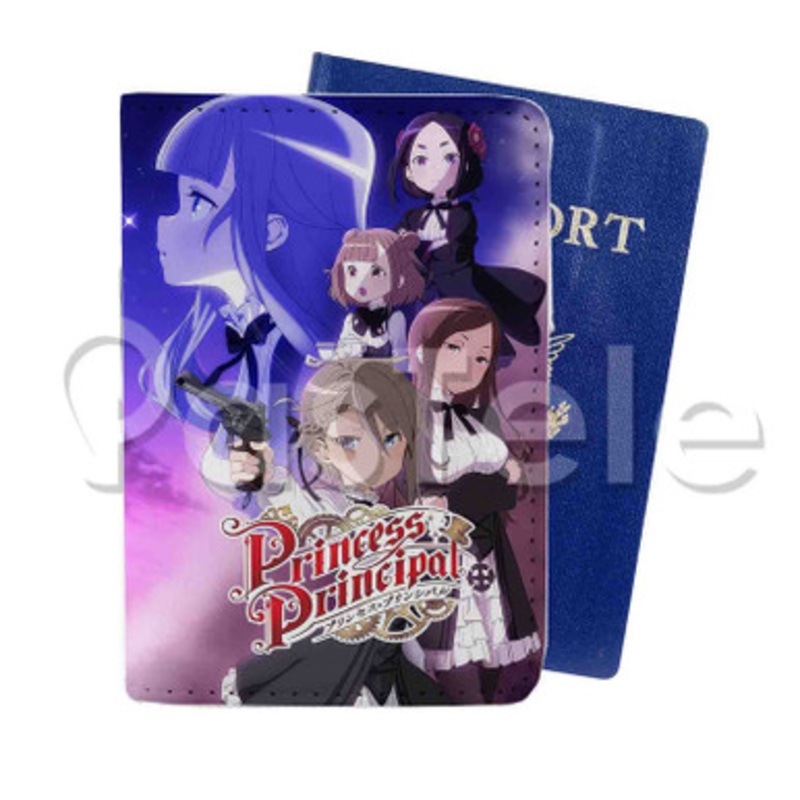 Princess Principal Custom PU Leather Passport Travel Baggage Tag Cover