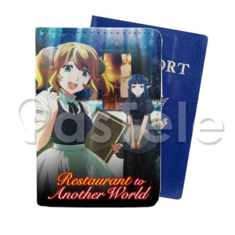 Restaurant to Another World Custom PU Leather Passport Travel Baggage Tag Cover