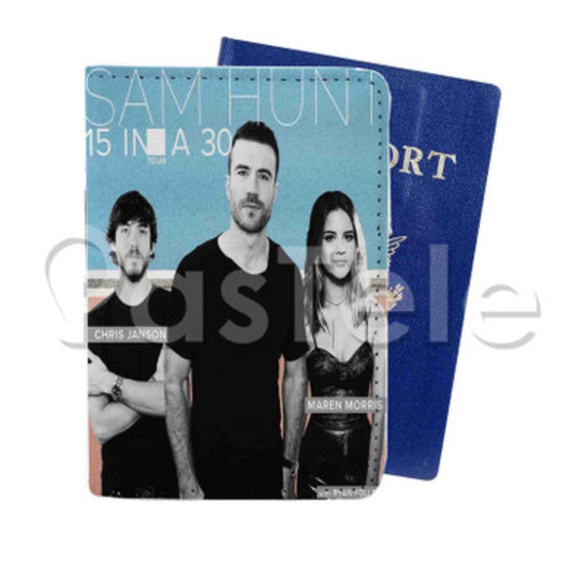 Sam Hunt 15 In A 30 Tour Custom PU Leather Passport Travel Baggage Tag Cover