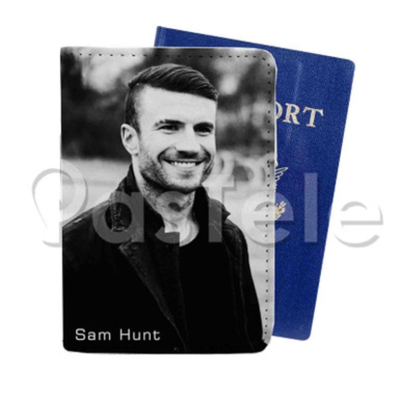 Sam Hunt Custom PU Leather Passport Travel Baggage Tag Cover
