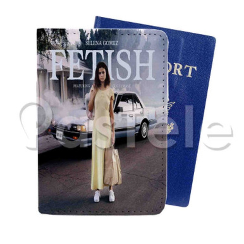 Selena Gomez Fetish Custom PU Leather Passport Travel Baggage Tag Cover