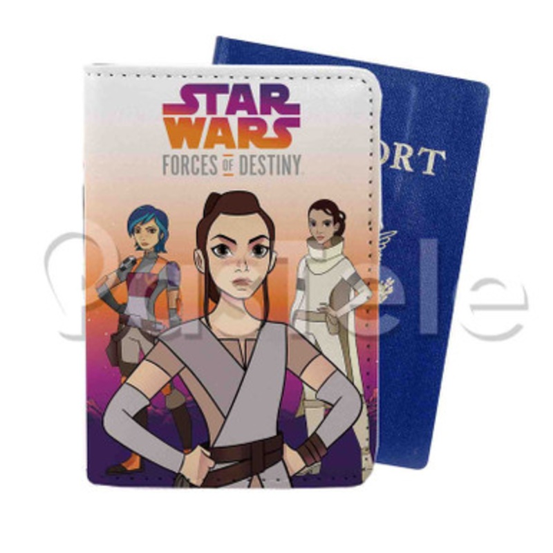 Star Wars Forces of Destiny Custom PU Leather Passport Travel Baggage Tag Cover