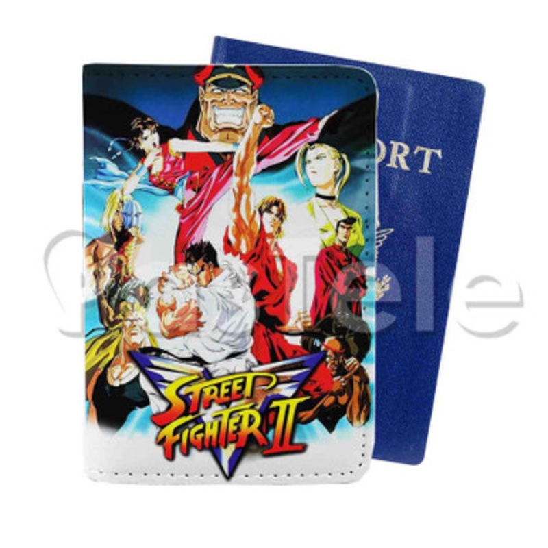 Street Fighter II Custom PU Leather Passport Travel Baggage Tag Cover