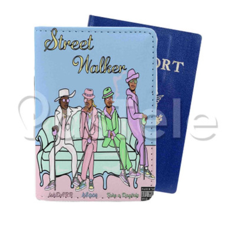 Street Walker Ish DARR K ace Take A Daytrip Custom PU Leather Passport Travel Baggage Tag Cover