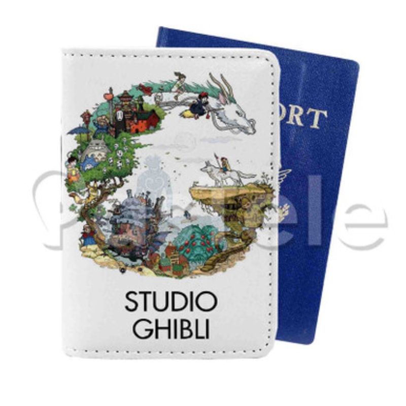 Studio Ghibli Tribute Custom PU Leather Passport Travel Baggage Tag Cover