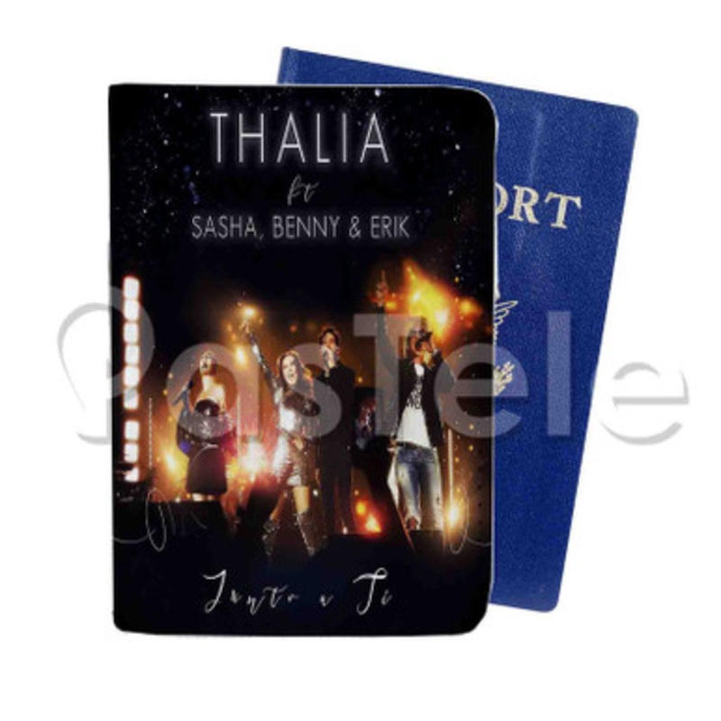 Thal a Junto a Ti Custom PU Leather Passport Travel Baggage Tag Cover