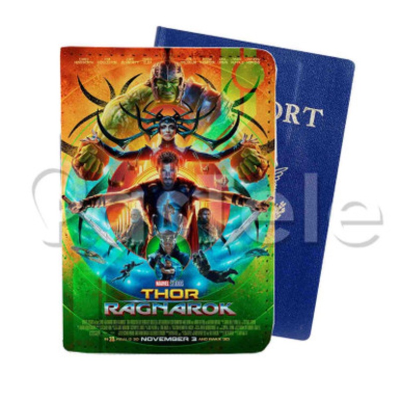 Thor Ragnarok Custom PU Leather Passport Travel Baggage Tag Cover