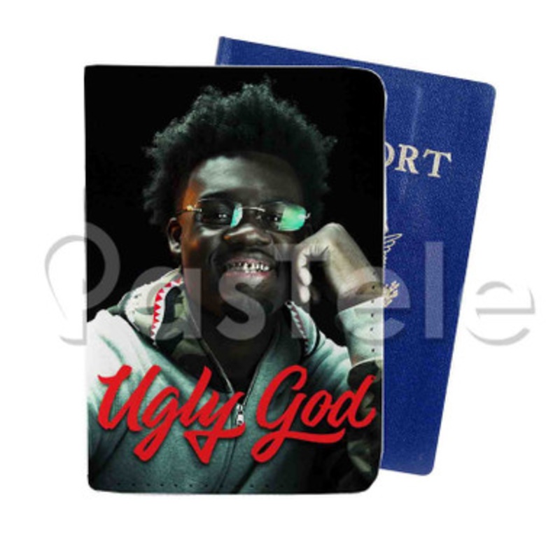 Ugly God Custom PU Leather Passport Travel Baggage Tag Cover