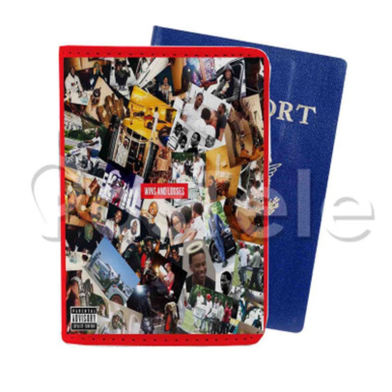 Wins And Losses Meek Mill Custom PU Leather Passport Travel Baggage Tag Cover
