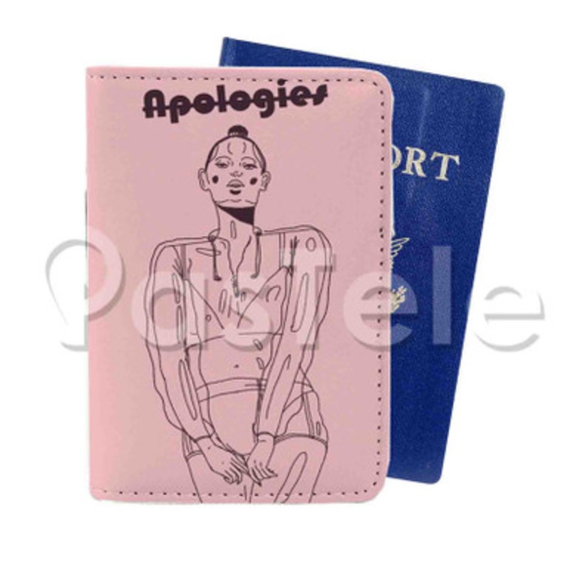 Apologies Mal London Custom PU Leather Passport Travel Baggage Tag Cover