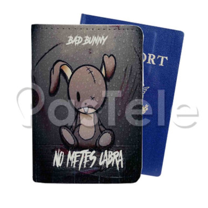 Bad Bunny Tu No Metes Cabra Custom PU Leather Passport Travel Baggage Tag Cover