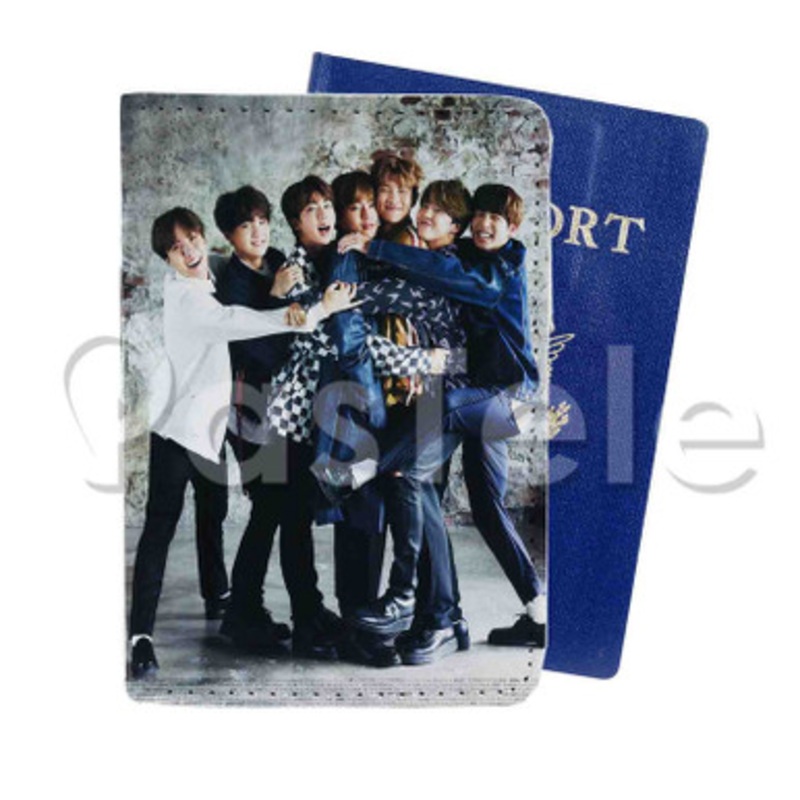 BTS Bangtan Boys Custom PU Leather Passport Travel Baggage Tag Cover