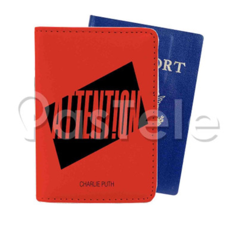 Charlie Puth Attention Custom PU Leather Passport Travel Baggage Tag Cover