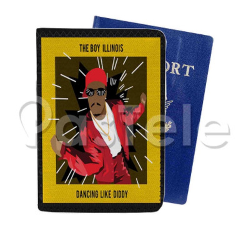 Dancing Like Diddy The Boy Illinois Custom PU Leather Passport Travel Baggage Tag Cover