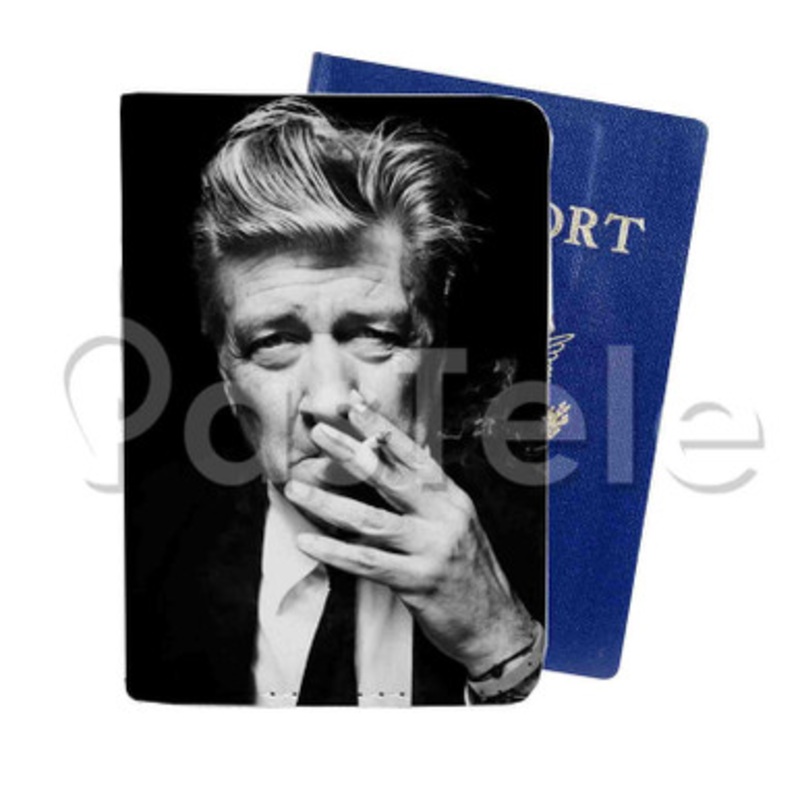 David Lynch Custom PU Leather Passport Travel Baggage Tag Cover