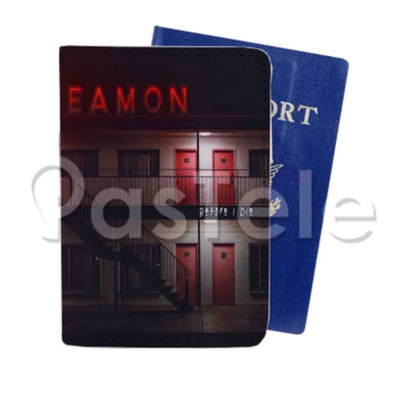 Eamon Before I Die Custom PU Leather Passport Travel Baggage Tag Cover