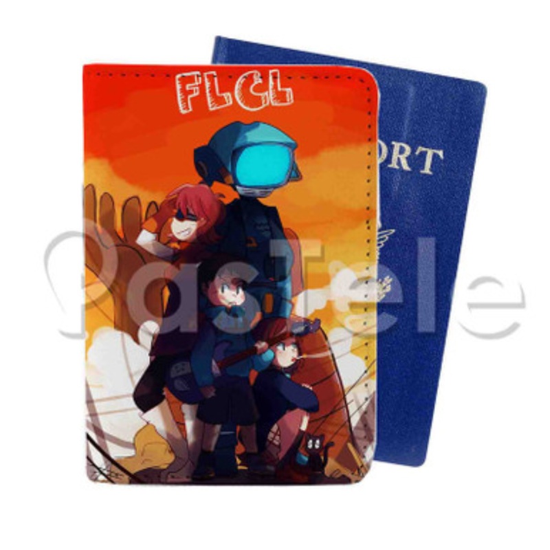 FLCL Canti and Takkun Custom PU Leather Passport Travel Baggage Tag Cover