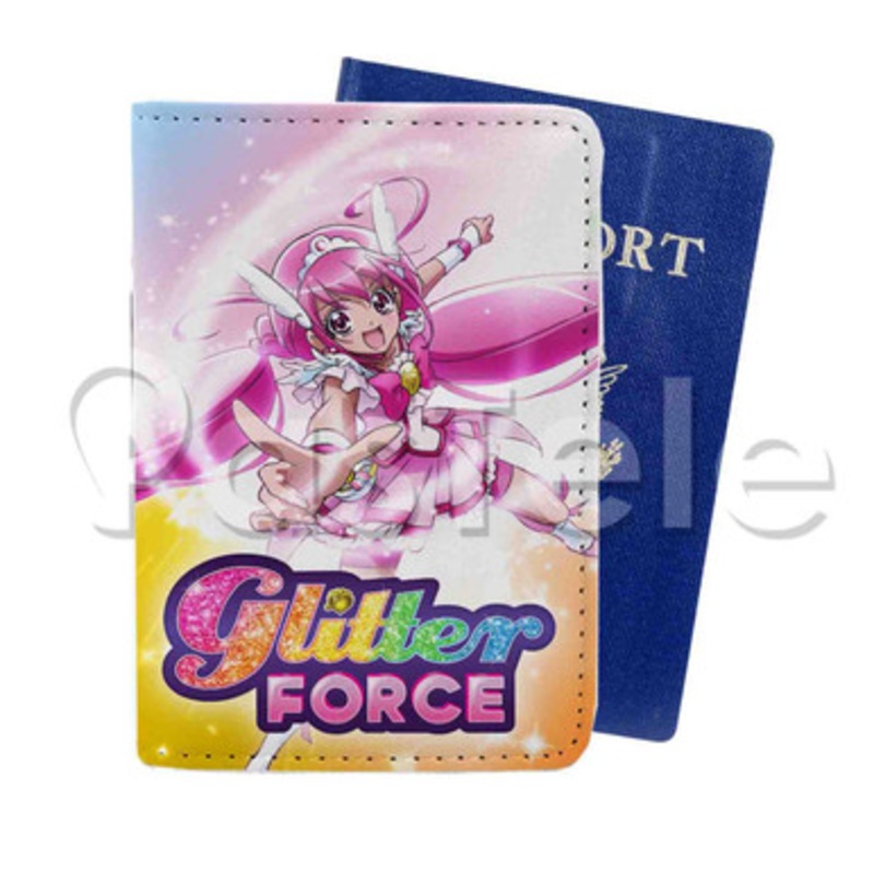 Glitter Force Custom PU Leather Passport Travel Baggage Cover