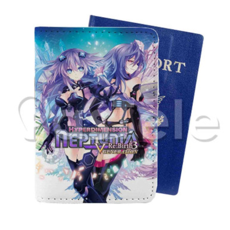 Hyperdimension Neptunia 4 Custom PU Leather Passport Travel Baggage Tag Cover