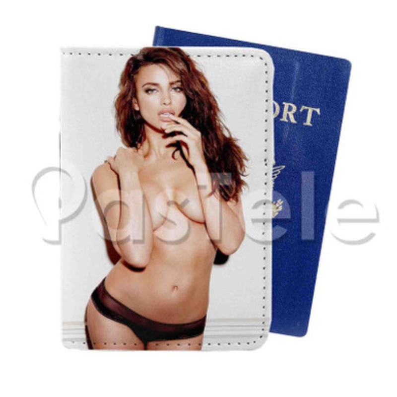 Irina Shayk Custom PU Leather Passport Travel Baggage Tag Cover