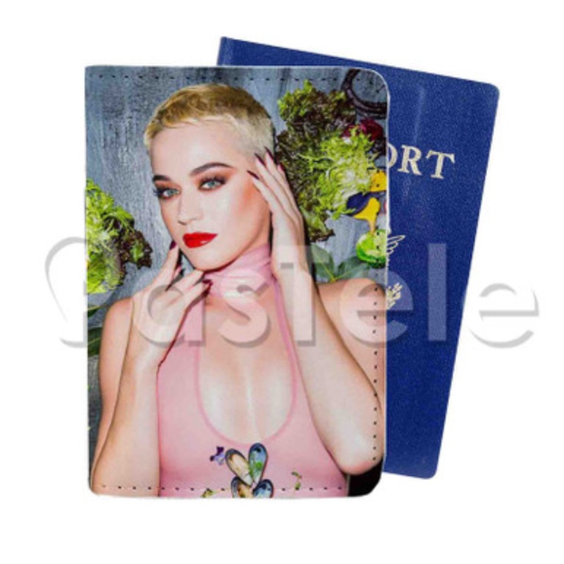 Katy Perry D j Vu Custom PU Leather Passport Travel Baggage Tag Cover