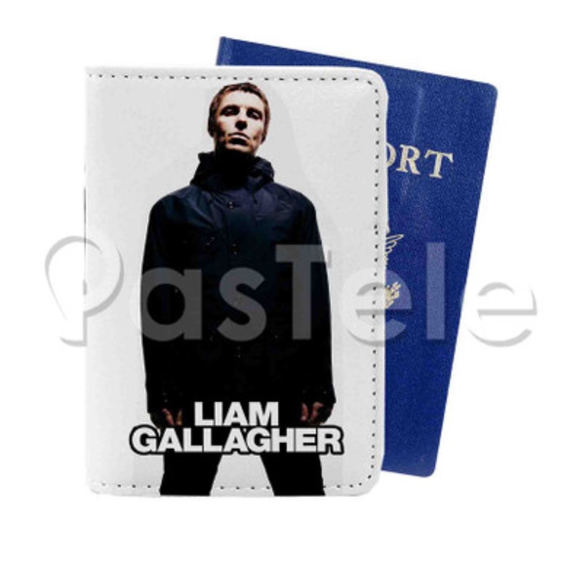 Liam Gallagher Oasis Custom PU Leather Passport Travel Baggage Tag Cover