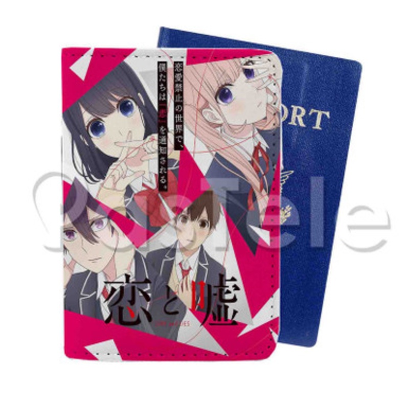 Love and Lies Custom PU Leather Passport Travel Baggage Tag Cover