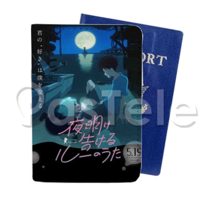 Lu Over the Wall Custom PU Leather Passport Travel Baggage Tag Cover
