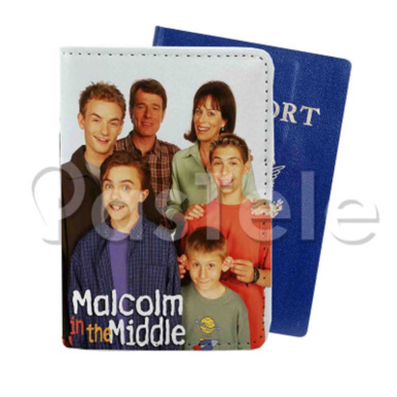 Malcolm in the Middle Custom PU Leather Passport Travel Baggage Tag Cover