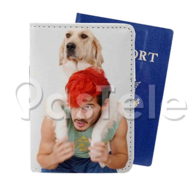 Markiplier Custom PU Leather Passport Travel Baggage Tag Cover