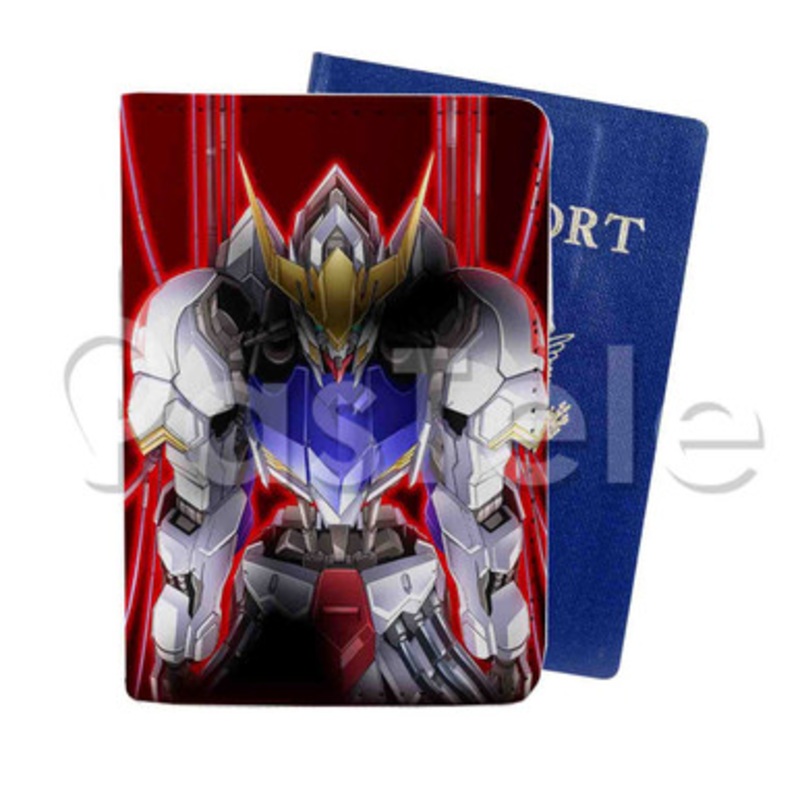 Mobile Suit Gundam Iron Blooded Orphans Custom PU Leather Passport Travel Baggage Cover