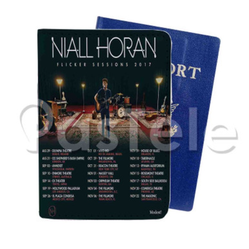 Niall Horan Flicker Sessions Custom PU Leather Passport Travel Baggage Tag Cover