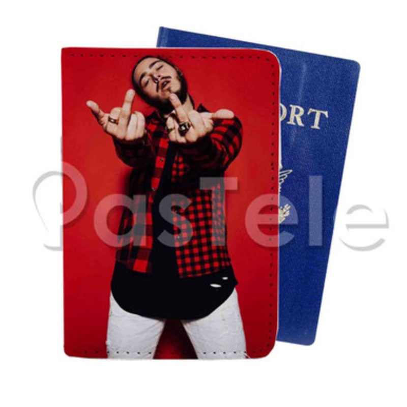 Post Malone Custom PU Leather Passport Travel Baggage Cover