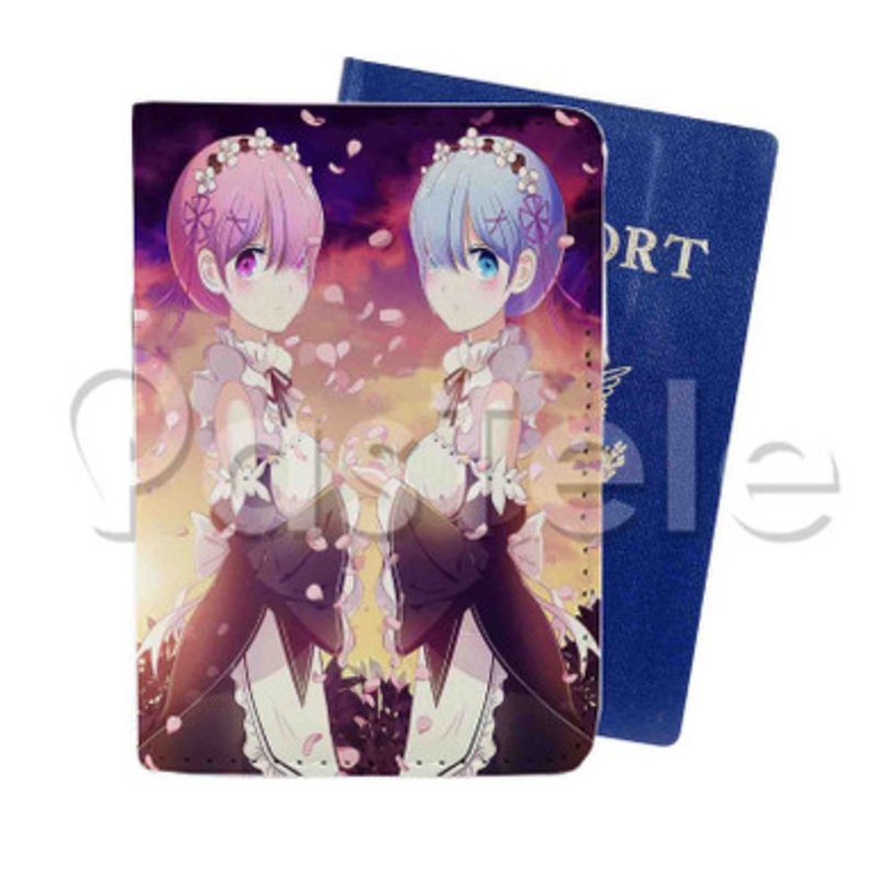 Re Zero Starting Life in Another World Custom PU Leather Passport Travel Baggage Tag Cover
