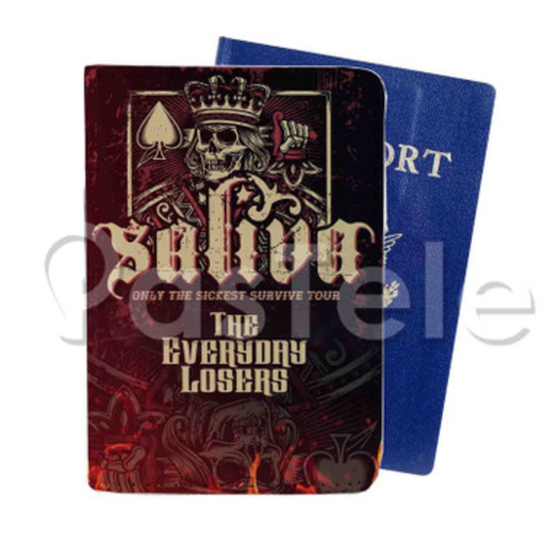 Saliva Custom PU Leather Passport Travel Baggage Tag Cover
