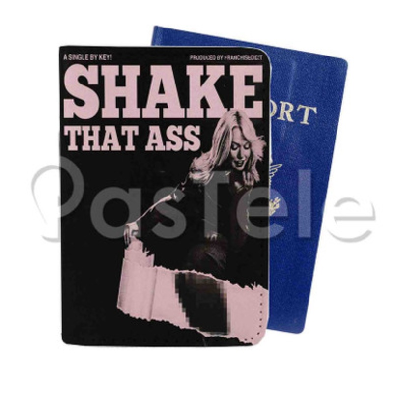 Shake That Ass Key Custom PU Leather Passport Travel Baggage Tag Cover