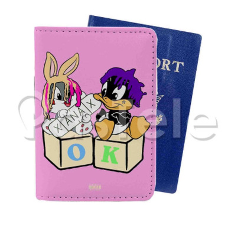 Smokepurpp Feat Lil Pump OK Custom PU Leather Passport Travel Baggage Tag Cover