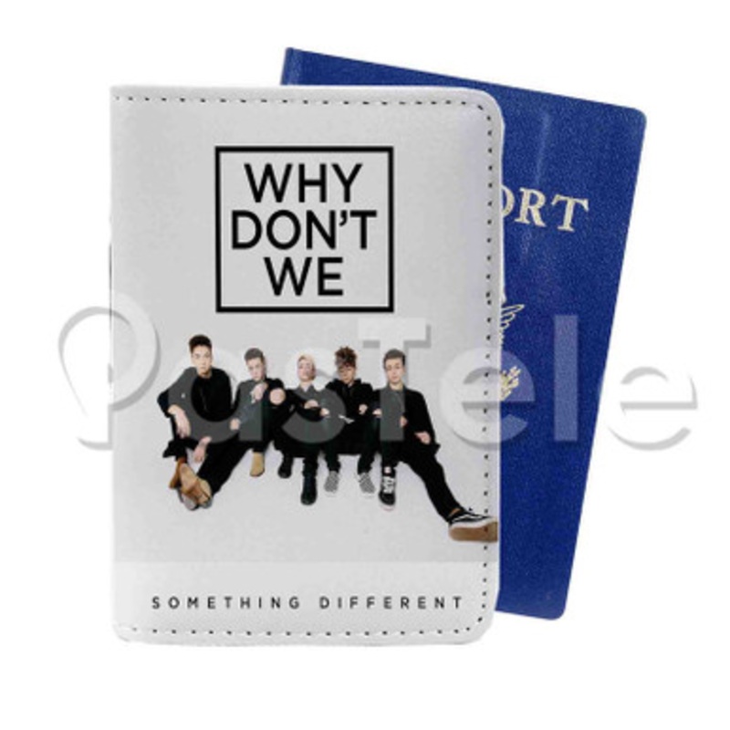 Something Different Why Don t We Custom PU Leather Passport Travel Baggage Tag Cover