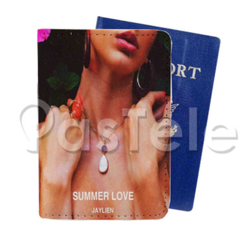 Summer Love Jaylien Custom PU Leather Passport Travel Baggage Tag Cover