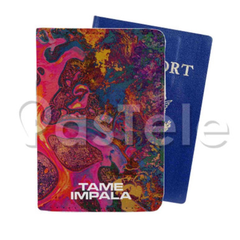 Tame Impala Art Custom PU Leather Passport Travel Baggage Tag Cover