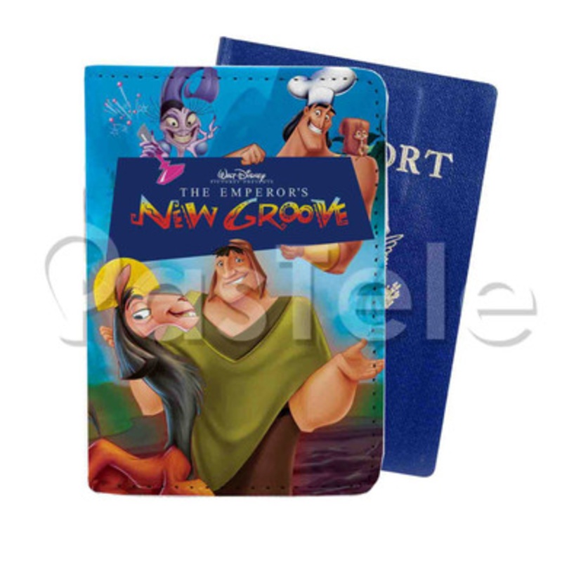 The Emperor s New Groove Custom PU Leather Passport Travel Baggage Cover