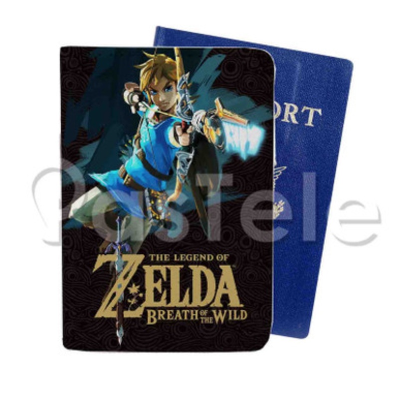 The Legend of Zelda Breath of the Wild Link Custom PU Leather Passport Travel Baggage Tag Cover