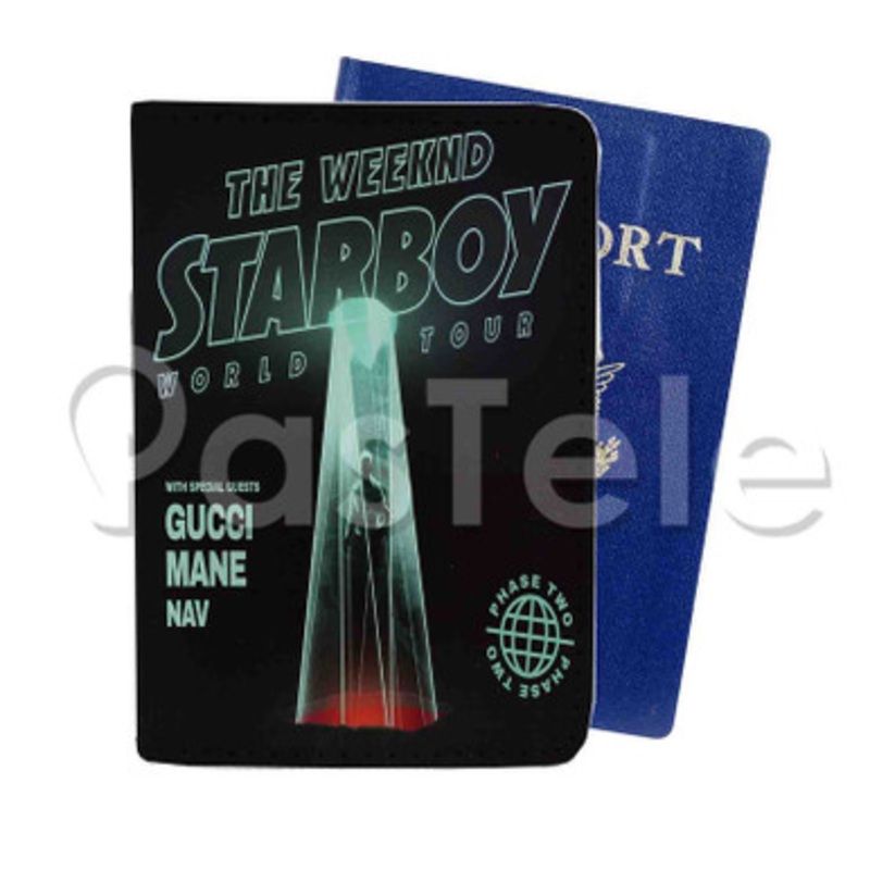 The Weeknd Starboy Legend of the Fall 2017 World Tour Custom PU Leather Passport Travel Baggage Tag Cover