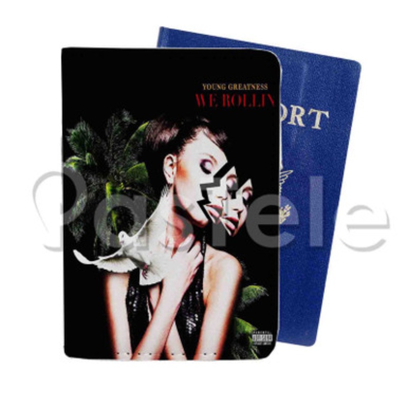 We Rollin Young Greatness Custom PU Leather Passport Travel Baggage Tag Cover